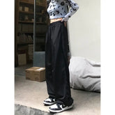 Wide Leg Plain Trousers